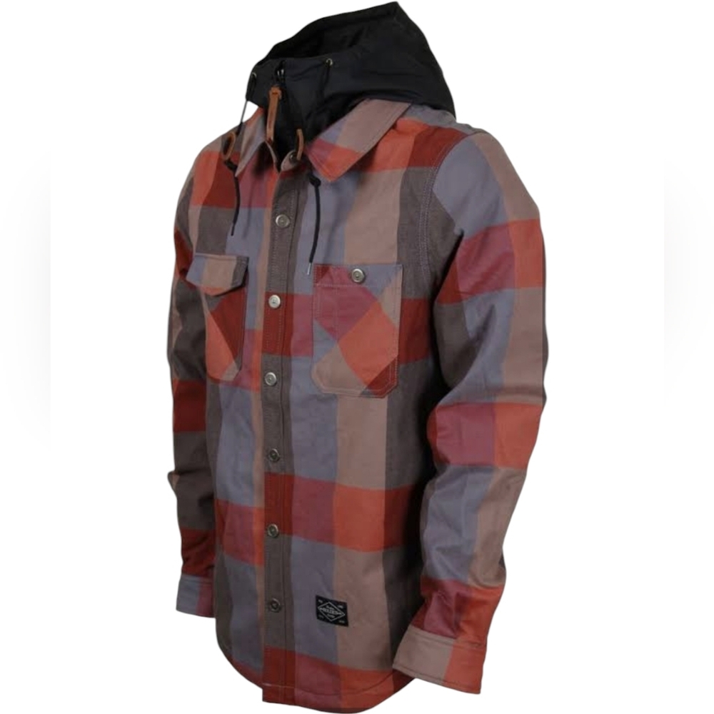 Holden Titanium Snowboard Plaid Hooded Jacket...Size Small